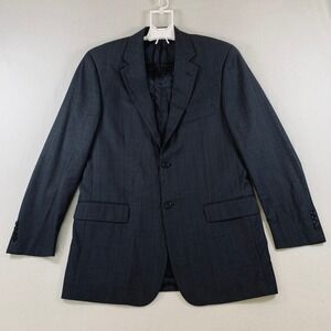 Pronto Uomo Firenze Men's 40 Long Blue Gray 100% Wool‎ Blazer Suit Jacket Italy